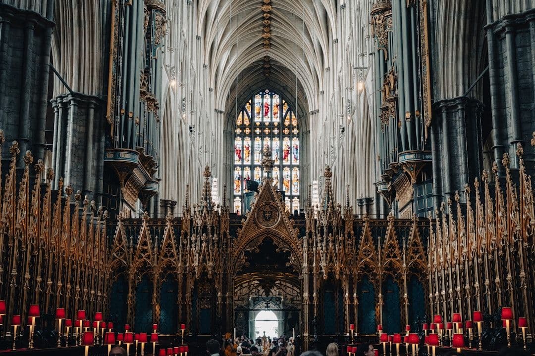 a cathedral with many people in it